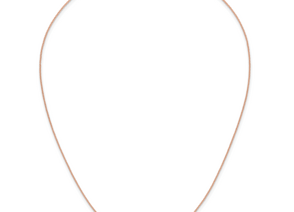 14k Rose Gold 1/10 carat Diamond Sideways Cross Necklace, 18 x 20mm