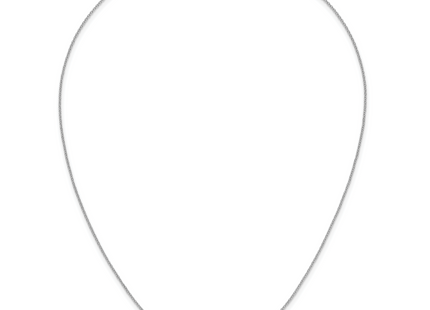 14k White Gold 1/10 carat Diamond Sideways Cross Necklace, 18 x 20mm