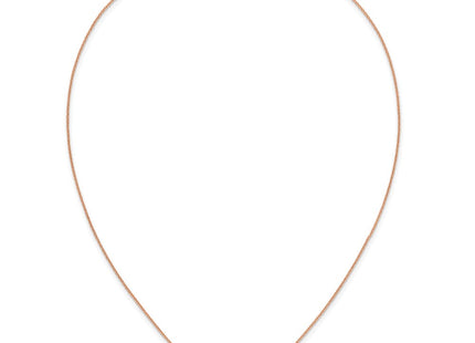 14k Rose Gold 1/10 carat Diamond Sideways Cross Necklace (Style PM4692-010-RA)