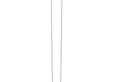 14K white gold diamond cross necklace, alternate view