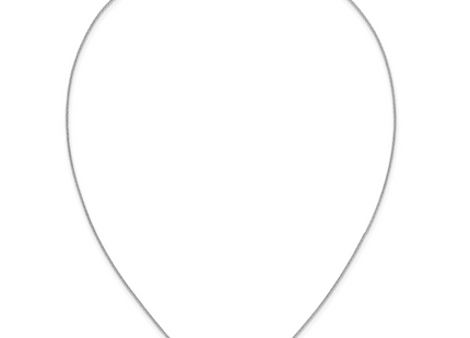 14k White Gold 1/10 carat Diamond Sideways Cross Necklace, 18 x 11mm