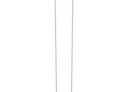 14K white gold diamond cross necklace, alternate view