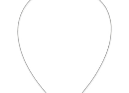 14K white gold diamond cross necklace, further view