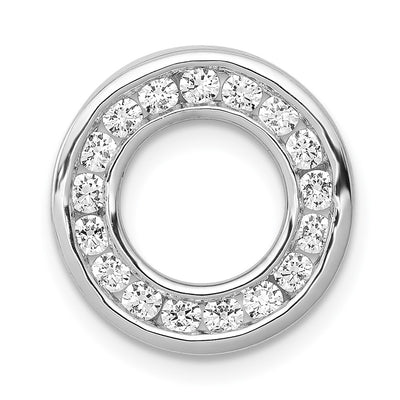 14K white gold diamond circle chain