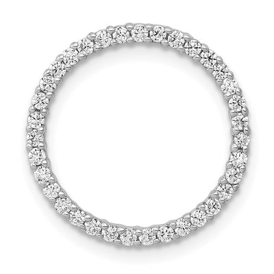 14K white gold diamond circle chain