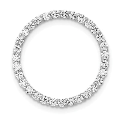 14K white gold diamond circle chain