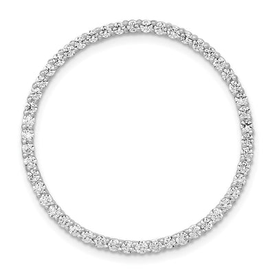 14K white gold diamond circle chain