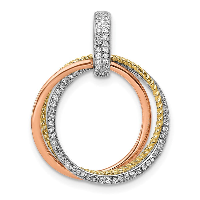 14k Tri-Color Pendants Style PM4715 - Classique Jewelry Inc.