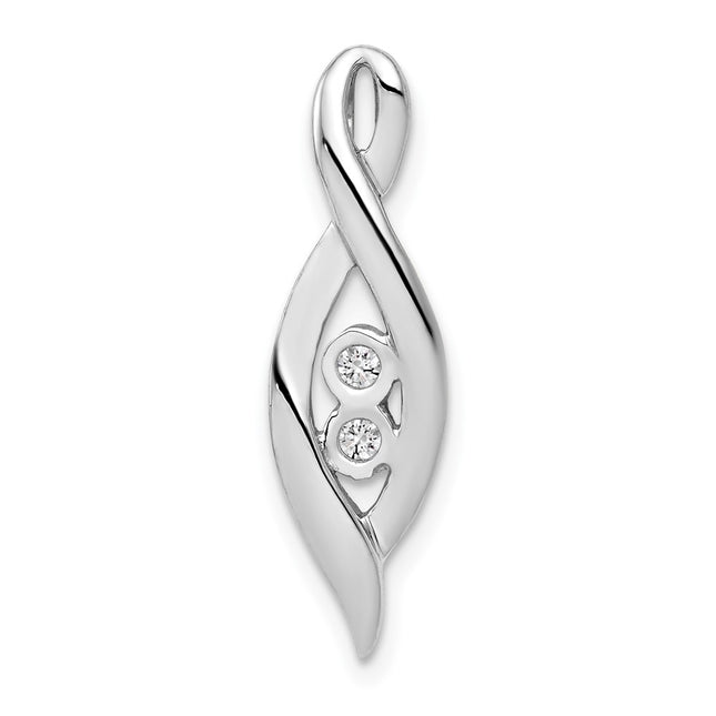 14K white gold diamond chain