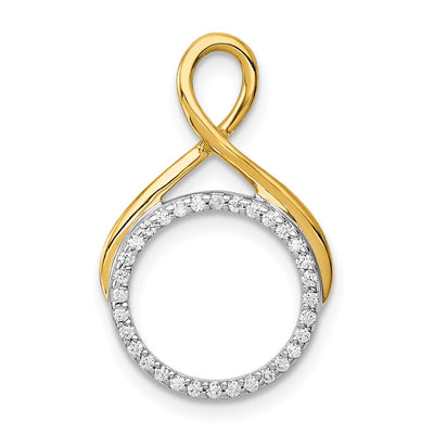 14K gold diamond circle chain
