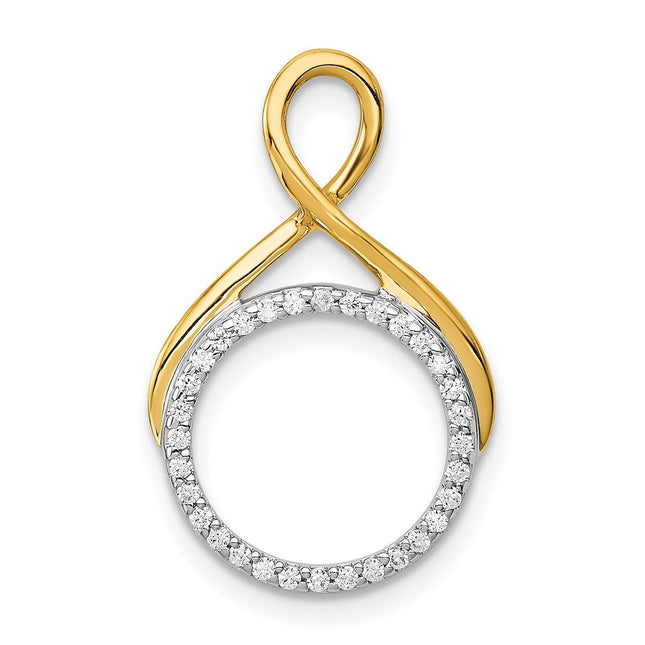 14K gold diamond circle chain