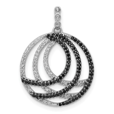 14K white gold diamond circle chain