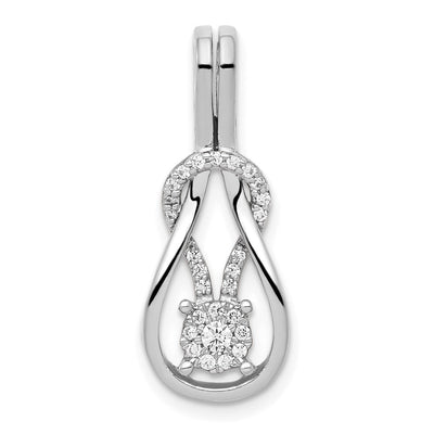 14K white gold diamond knot pendants & charm