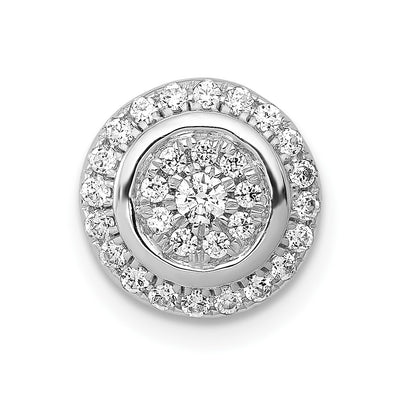 14K white gold diamond circle chain