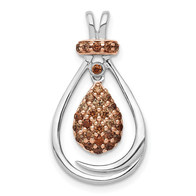 14K white gold diamond teardrop chain
