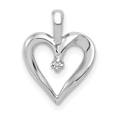 14K White Gold Heart Mtg