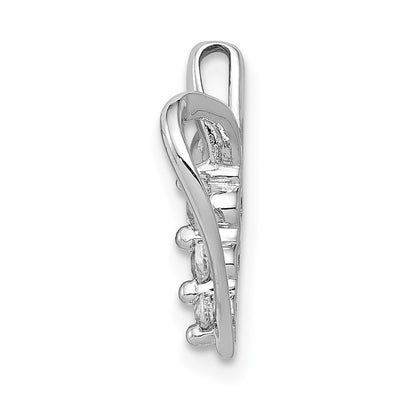 14K White Gold 1/. Diamond 3-stone Heart Pendant