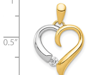 14k Two-tone Pendants Style PM4835 - Classique Jewelry Inc.