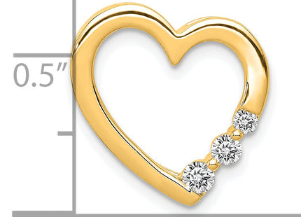 14k 1/. Diamond Heart Chain Slide