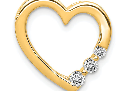 14k 1/. Diamond Heart Chain Slide