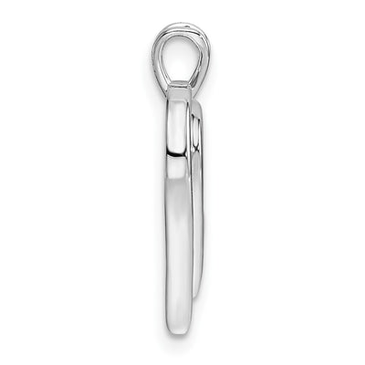 14K White Gold Fancy Heart Pendant Mounting