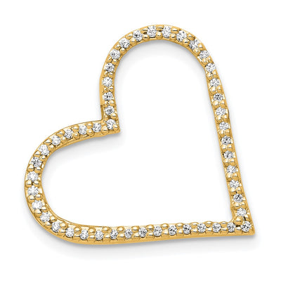 14K gold diamond heart chain