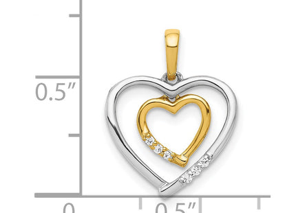 14k Two-tone Pendants Style PM4903 - Classique Jewelry Inc.