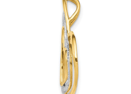 14k Yellow & Rhodium Chains Style PM4909 - Classique Jewelry Inc.