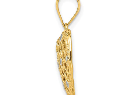 14k Yellow & Rhodium Pendants Style PM4910 - Classique Jewelry Inc.