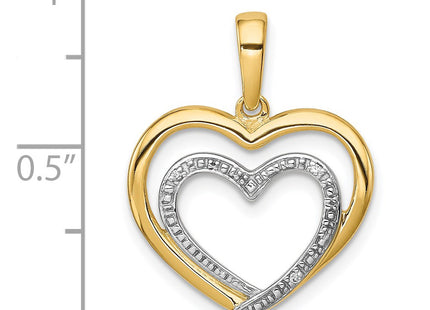 14k Yellow & Rhodium Pendants Style PM4922 - Classique Jewelry Inc.