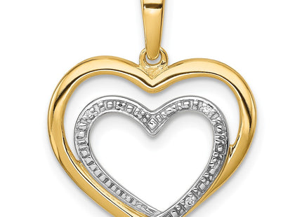 14k Yellow & Rhodium Pendants Style PM4922 - Classique Jewelry Inc.