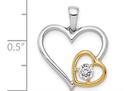 14k Two-tone Pendants Style PM4925 - Classique Jewelry Inc.