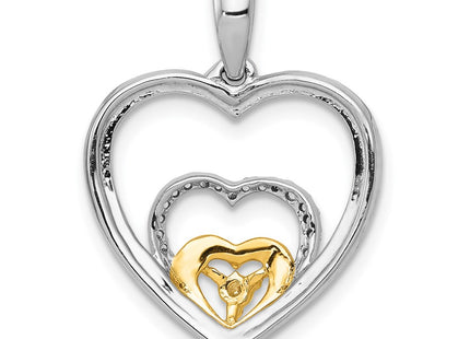 14k Two-tone Pendants Style PM4929 - Classique Jewelry Inc.
