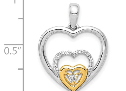 14k Two-tone Pendants Style PM4929 - Classique Jewelry Inc.