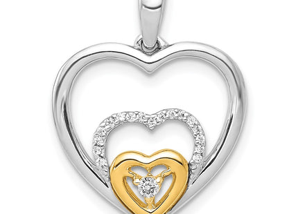 14k Two-tone Pendants Style PM4929 - Classique Jewelry Inc.