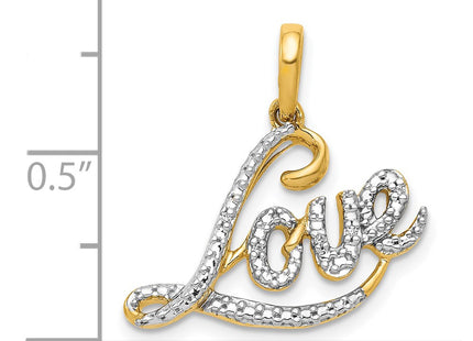 14k Yellow & Rhodium Pendants Style PM4940 - Classique Jewelry Inc.