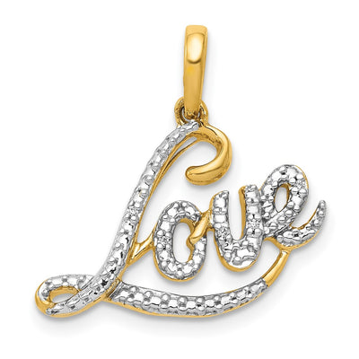 14K gold diamond pendant