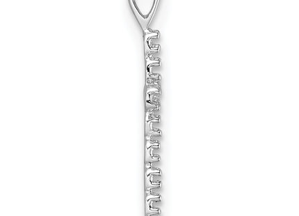 14k White Gold Latin Cross Pendant Mounting, 20.2 x 9.85mm