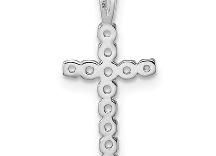 14k White Gold Latin Cross Pendant Mounting, 20.2 x 9.85mm