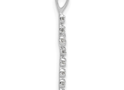 14K white gold cross pendant, alternate view
