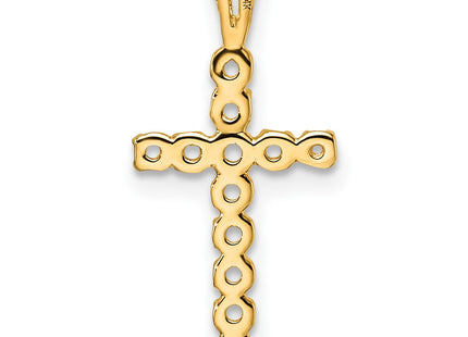 14K gold cross pendant, another view