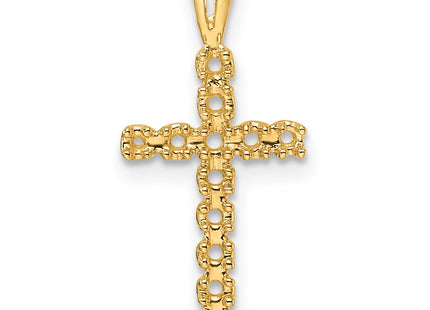 14K gold cross pendant