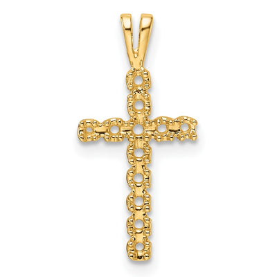 14K gold cross pendant