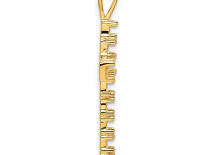 14K gold cross pendant, alternate view