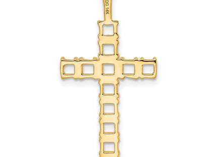 14K gold cross pendant, another view