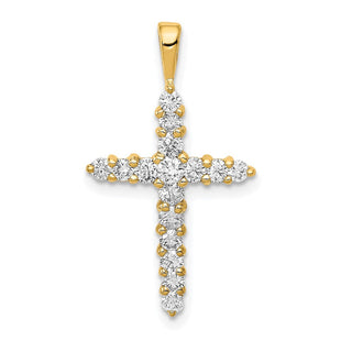14k AA Diamond Cross Pendant (Style PM4949-050-YA)
