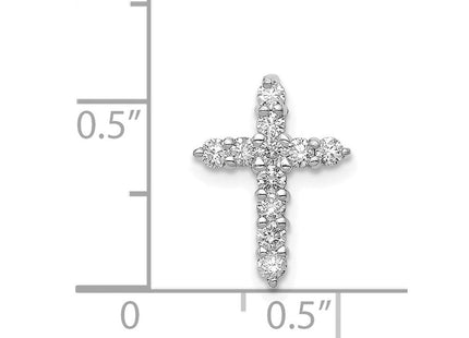 14k White Gold AA 1/. Diamond Cross Pendant (Style PM4950-033-WA)