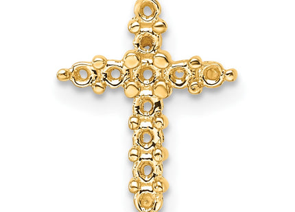 14K gold diamond cross pendant