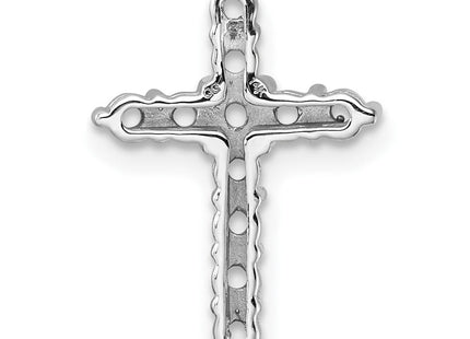 14k White Gold Diamond Cross Chain Slide Mounting (Style PM4951-075-W)