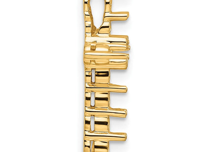 14K gold diamond cross chain, alternate view